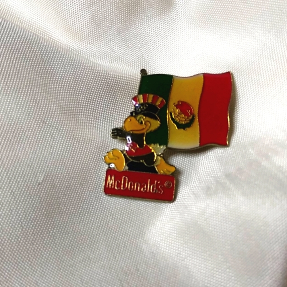 1984 Olympic Pin with Mexico's flag and McDonald's